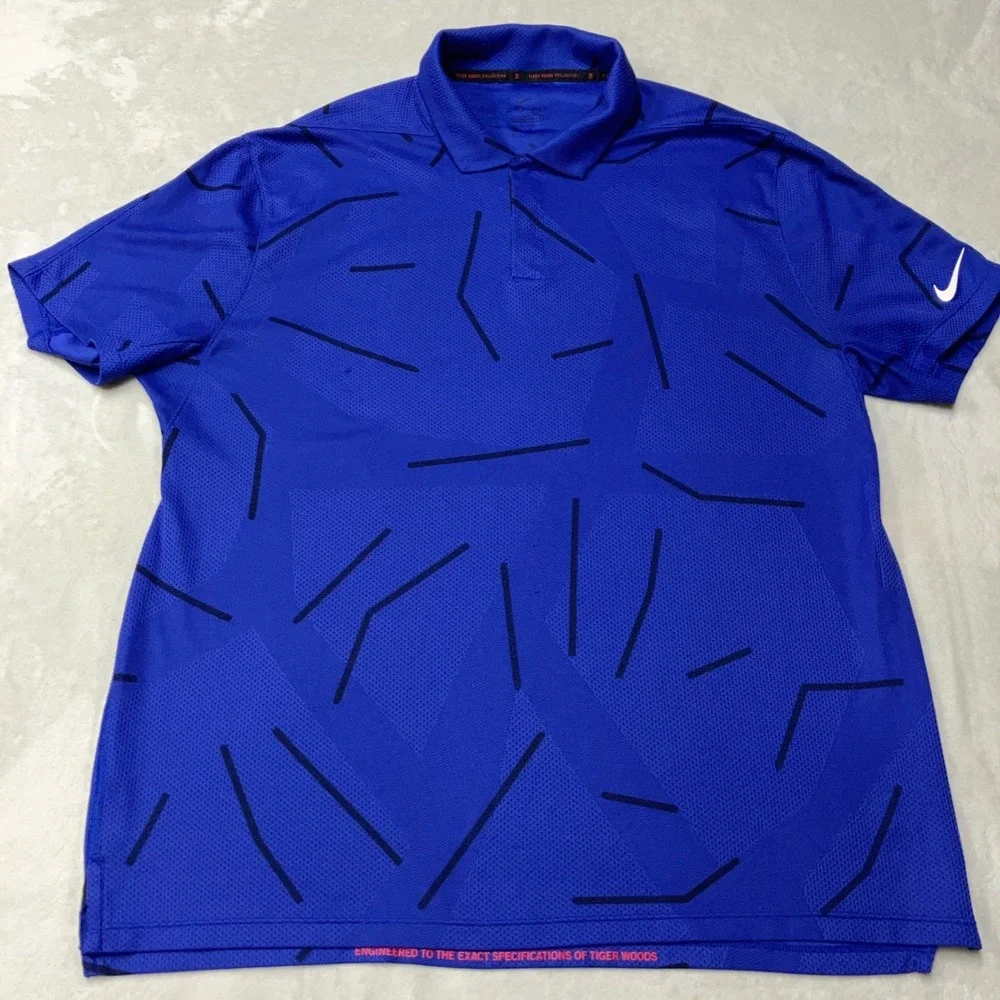 Nike Tiger Woods Collection Course Map Polo Shirt Dri-Fit Mens L CU9784-471